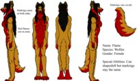 Flame Ref by FlameWolf - female, wolfen
