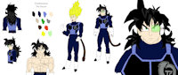 Wafflebottom the Saiyan Ref Sheet by Itachislilgirl - male, dragonball, saiyan, dragonballxenoverse2