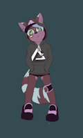 SHINOBITXX by RetroFutureArt - cub, raccoon, male, short shorts, hoodie, tentacle, kneepads