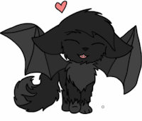 Hello! by KikoBloodmoon - female, chibi, child, cisgender, sona, digitalart, personal character, batkitten