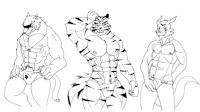 My digimon and me as sea guardian by luckylegs - sketch, dog, dragon, male, digimon, flamedramon, machgaogamon, speedo, petyaorlov