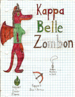 Kappa Belle Zombon by PlasmaFang70 - dragon, female, reptile, oc, dragoness, kappa, kappa belle zombon