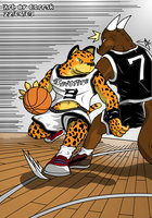 Fade Away by Corrsk - dragon, feline, male, tail, leopard, sport, basketball, cheetah, horn, scalie, spitfire