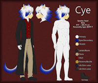 Cye Reference Sheet by Imaginaryhangover - male, faael