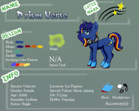 Prism Verse Reference by WetFox - female, reference sheet, oc, my little pony friendship is magic, unicorn pony