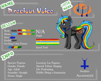 Precious Voice Reference by WetFox - female, reference sheet, oc, my little pony friendship is magic, pegasus pony