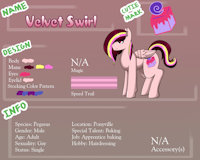 Velvet Swirl Reference by WetFox - male, reference sheet, oc, my little pony friendship is magic, pegasus pony