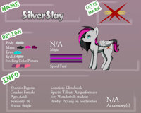 SilverSlay Reference by WetFox - female, reference sheet, oc, pegasus pony, mylittleponyfriendshipismagic