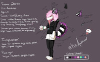 Kiki Arekkusu Fursona - 2017 by Atreiyu - fox, female, husky, wolf, hybrid, kawaii, goth, pastel, galaxy