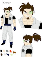Xever Ref Sheet by Itachislilgirl - male, human, dragonball, dragon ball, dragon ball xenoverse, dragonball xenoverse