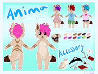 Anima feline ref summer by shifteranima - cat, feline, female, summer, maine coon, chibi, ref, ragdoll, anima, ragdoll maine coon mix