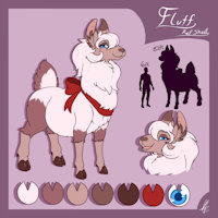 Fluff The llama, Ref Sheet by Shikka - female, reference sheet, art, llama, shikaro, shikka