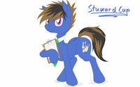 (OC) Steward Cup by Navanastra - male, horse, equine, tie, pony, oc, employee, mammal, worker, original character, gender, clipboard, steward cup