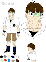 Donnie Ref Sheet by Itachislilgirl - male, human, dragonball, dragon ball, xenoverse