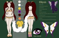 Ellipsis : Fairy/Demon:  by elliptacolore - female, panties, eyes, human, wings, sheet, ref, fairy, butterfly, bakeneko, deamon, elliptacolore, ellipsis, unseelie, sidhe