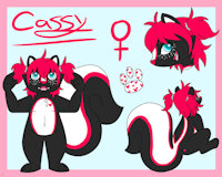 Cassy Baby 2.0 Temp Ref by TheLittleShapeshifter - babyfur, cub, female, skunk, baby, ref, ref sheet, reference, skunkette