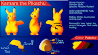 Kamara Reference Sheet (Commission for kamarapikachu) by VisionarySerpent - video games, male, reference sheet, pokemon, character sheet, video game, rodent, pikachu, videogame, videogames, referencesheet