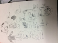 Phin Demonwolf doodles by PhinDemonWolfUke - cute, male, chibi, sketches, uke, sonic fan characters, demonwolf