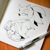 Hey sexy by EsbelleXD - fanart, hedgehog, sketchbook, sonic the hedgehog