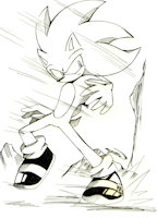 Sonamy sketch by EsbelleXD - fanart, sonamy, hedgehogs