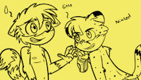 oh oh by ninred97 - nude, raccoon, male, underwear, cheetah