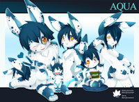 Aqua Ref sheet. by Aquablusari - cute, bunny, male, rabbit, adorable, fluffy, lapine
