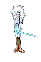 Stella (after taking over Yuki's body) by JessyHarinezumi - female, ice, hedgehog