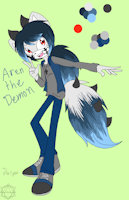 Aren Ref by Paigetheunicorn - male, demon, mobian, base