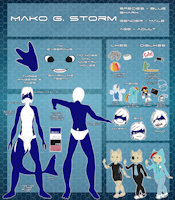 Mako Ref Sheet - By Toast435 by ChinookOrca - boy, male, reference sheet, anthro, blue, shark, ref sheet, reference, outfits, blue shark