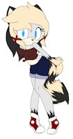 Futari ref by Paigetheunicorn - cat, kitty, female, wolf, hybrid, mobian