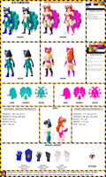 Katheron Refsheet by MisutaaHakkusuueru - female, hybrid, reference sheet, anthro, kemonomimi, nine tailed, half-feline, half-vulpine, double reference, katheron, snm9