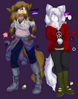 Kuse and Nagase by TailsicaTFox - male, wolves, werewolves
