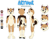 Theodore Reference Sheet by pentrep - dog, puppy, cub, boy, shota, male, reference sheet, canine, reference, eskimo, fuf, furrychrome, canadian eskimo dog