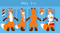 Mike Fox ref sheet by MikeTheFox99 - fox, male, none