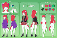 Cylalun Miah by PlumVaguelette - female, reference sheet, otter