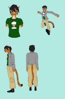 Gagnesh Mritue by AFoxOfFiction - male, tiger, teenager, gagnesh mritue, werewolfe1, sweet nuke shirt