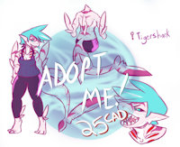 Shark Adopt [SOLD] by DrDoorknobbs - red, girl, woman, female, purple, tiger, pink, shark, trans, adoptable, adopt, adoptables, tigershark, adopts, transgirl, transwoman, trans woman, trans girl