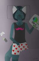 Zayne Harper: Oc by YuriAtachi - cute, wolf, male, sleeping, gamer, male/solo, zayne harper