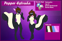 Pepper's 2018 Ref by PepperEstrada - girl, boy, female, male, skunk, gender swap, genderbender