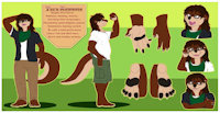 Toru SFW Ref Sheet by AidenanMadraUisce - male, otter, ref sheet