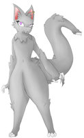 Zetrois Standing by ZetaFaux - dragon, male, stockings, bat, scarf, gray, demon, alligator, feminine, crossdressing, monster, claws, safe, standing, feminine male, ghoul, stinger, thick thighs