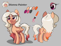 Dionna Painter by Moonseeker - female, mare, pony, necklace, milf, oc, jewel, pegasus, eyes closed, eyeshadow, female/solo