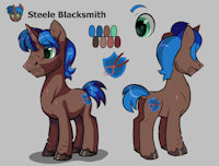 Steele Blacksmith by Moonseeker - male, glasses, stallion, pony, unicorn, scars, mlp, chris blacksmith