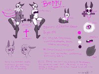Berry reference&nbsp;&nbsp;sheet&nbsp;&nbsp;by merriberry - girl, bunny, female, rabbit, purple, skull, berry, bunni, necromancer, californian, merriberry, calavera