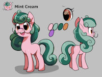 Mint Cream by Moonseeker - female, glasses, hermaphrodite, pony, mlp, earth pony