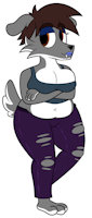 Generic big tiddy goth GF by MarcodileArts - dog, female, wolf, canine, goth, mutt, female/solo