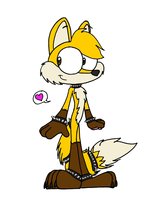 My Fursona by NonnyFox - fox, cute, boy, leather, collar, male/solo