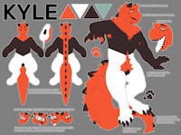 [ref] brazil by kyrosh - dragon, male, reference sheet, character sheet, fluffy, furry, horns, reference, bodyhair, furred dragon