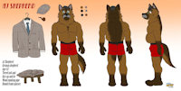 Ref sheet by ProfessorShepherd - dog, male, german shepherd, reference, aj shepherd