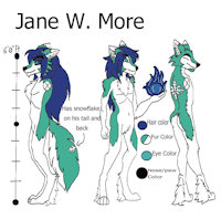 This is my Fursona Jane More by JaneWolfMore - male, reference sheet, furry, wolf/husky